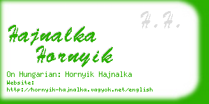 hajnalka hornyik business card